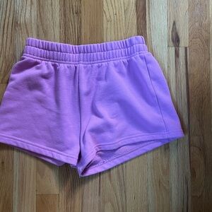 pink sweat shorts